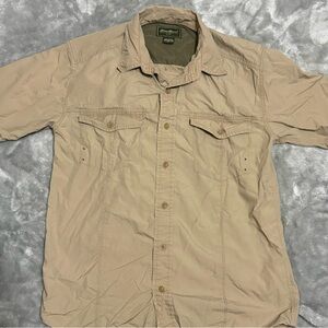 Men's Beige Eddie Bauer outdoor button up